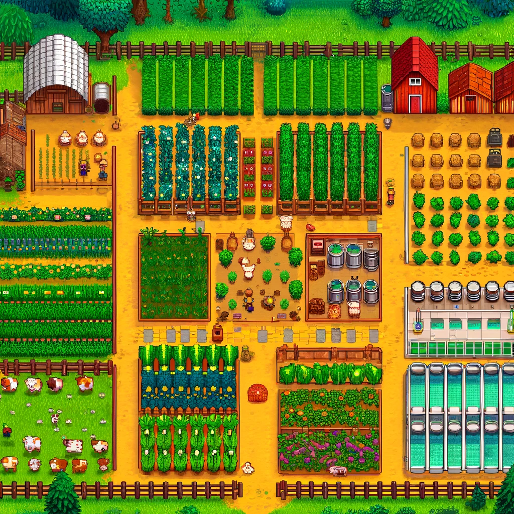 星露谷物语百科星露谷物语标准农场最佳布局攻略：新手种植与快速赚钱指南配图