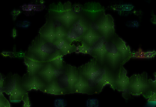 泰拉瑞亚灾厄模组百科常春回廊建筑介绍配图